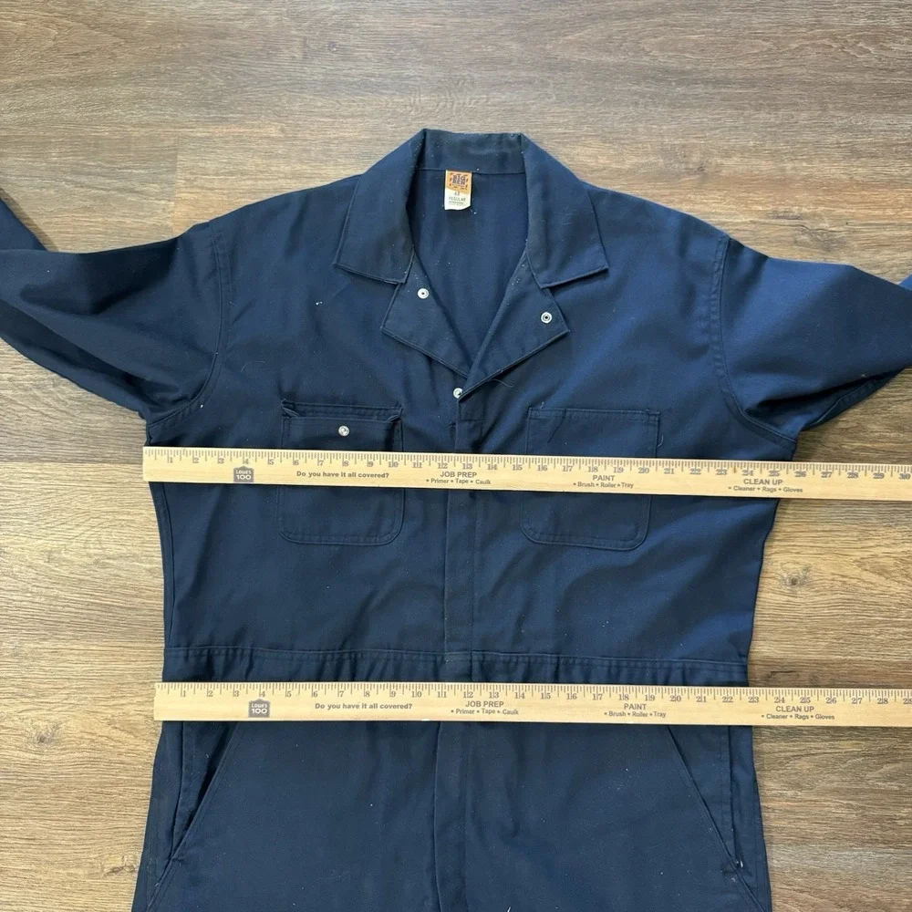 Big Ben Wrangler Navy Blue Coveralls Men's Sz 48R USA Workwear Mechanic